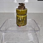 Vintage Table Lighter Sun Face Mid Century Modern Olive Green Japan