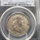 1948 50c Franklin Silver Half Dollar - Pcgs Ms64fbl - Free Us Shipping