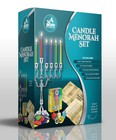 Hanukkah Menorah Complete Set - Menorah - Candles - Dreidels - Chanukah Guide