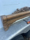 38    Antique Solid Oak Wood Carved  Ornate Pediment Door Architectural Roll