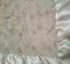 Bearington Baby Pink Security Blanket Lovey 15  Rosette Swirl Satin Edge Back