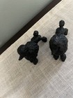 Rare Vintage Cast Iron Poodle Figurines Decorative Set