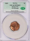 Error 1983 Lincoln Cent 15  Brockage Cacg Au Details