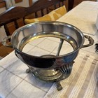 Vintage Silver-plated Covered Casserole With Warming Stand