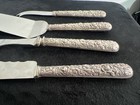 The Stieff Co  Stieff Rose 4pc Sterling Silver Set Ornate Floral  Repousse