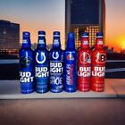 Bud Light Nfl Empty Aluminum Bottles  2 Browns  2 Colts 1 Bengals And 1 Panthers
