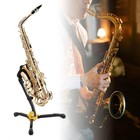 Alto Tenor Saxophone Stand Folding Black For Music Instrument Support