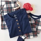 Honestbaby Family Matching Holiday Pajamas Organic Cotton Red Tartan - All Sizes