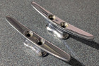 Vtg Metal Chrome Boat Dock Cleats 5 Inch Length Set Pair Rare Made In Japan