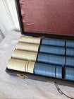 Vintage Lot Of Poker Chips 480 Count With Carrying Case Blue Red White Chips