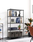 5-shelf Storage Shelving Unit 1250lbs Loading Capacity Wire Rack Black 2 Pack