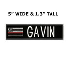 Custom Embroidered Name Tag Hook Loop Patch Usa Us American Flag Firefighters