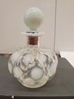 Fenton Glass Vanity Perfume Bottle White Opalescent 4  Tall W Ball Stopper
