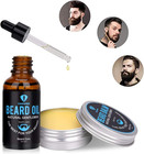 Beard Grooming Kit With Natural Oils Beard Oil Beard Wash Beard Balm Beard