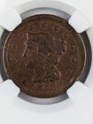 1853 Braided Hair Large Cent - Ngc Au Details