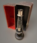 Vintage Antique 6    Miniature Cast Iron Field Microscope W original Box