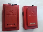 2x Red Vintage Motorola Minitor Ii - 2-channel Emergency Fire Response Pagers 
