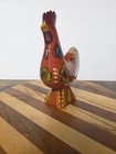 Vintage Nils Olsson Dala Rooster Wooden Folk Art Painted Tupp Sweden Nusnas