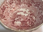Staffordshire Pink Transferware Compote Footed Bowl Chess Scene 1830   s 