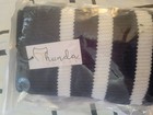 Thunda Thighs Navy white Striped Acrylic Leg Warmers  Women   s One Size Regular
