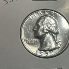 1957 Washington Silver Quarter    proof    Free Shipping 