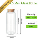 12 Pcs 30ml Mini Glass Bottles With Cork Stoppers For Spell Jars Party Favors