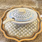 Mackenzie-childs Victoria Richard   s Xl Chowder Bowl With Lid And Ladle 14    Long
