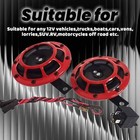 Supertone 12v High Tone low Tone Twin Horn Kit With Red Protective Grill  2 