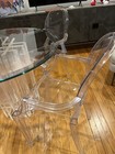 Phillip Stark Designer Table With 5 Kartell Phillip Stark Louis Ghost Chairs