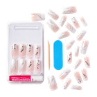 Kiss Classy Nails Premium  Press On Nails  Stunning   Pink  Long Square 30 Count
