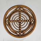 Rattan Footstool Ottoman Plant Stand Bent Bamboo Vintage Boho Mid-century Modern