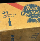 Vintage Pabst Blue Ribbon Case  24 Bottle Case  1970 s