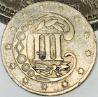 1858 Three Cent Silver Piece Trime 3c Type 2 Ungraded Dark Us Coin Cc29783