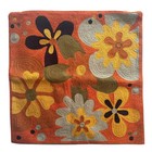 Crate   Barrel Lot Of 2 Adora Pillow Covers 16 X 16 Groovy Floral Colorful Mcm