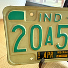 Vintage  1972 Indiana License Plate 20a5763