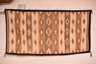 Antique Navajo Rug Native American Indian Crystal Stripe Textile 58x30 Vtg Weave