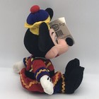 Disney Store Vintage Holiday Nutcracker Mickey Mouse 8  Bean Bag Plush With Tag