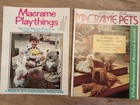 Lot Of 10 Vtg Macrame Pattern Books Toys Hangers Plant Holders Purses Christmas
