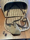 L l  Bean Brand 1939 Woven Split Willow Fishing Creel Pigskin Straps Vg Original