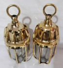 Nautical Marine Solid Brass Passageway Bulkhead Pendant Cargo Ship Light 2 Pcs