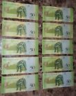 1 10 Bundle 10 Pcs Bank Notes Venezuela 50 Bolivares Circulated 2007-2015 Cash  