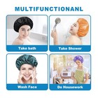 4 Pcs Shower Caps For Women  Double Layers Waterproof Bath Caps  Elastic And    