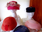 Lot Of 9 Vintage Women s Hats veils flowers pleats name Brands
