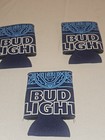 Set  Of 3 Bud Light Blue Can Koozie Insulator Limited Edition