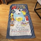Bud Light Beer Spuds Mackenzie Beach Towel The Original Party Animal 80    S Vtg 