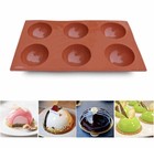 Silicone Baking Mold Large 6 Cavity Semi Sphere Chocolate Bomb Cake Mousse 3 Pc