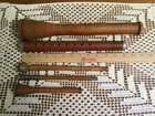 Lot Of 9 Vintage Wooden   Paper Sewing Spools 2 1 8    - 14   