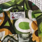 Vintage Pomare Tahiti Women   s M Hawaiian Bark Cloth 60s Shirt Tiki Design Green