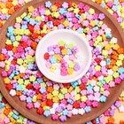 100pcs Necklace Bracelet Making Loose Spacer Beads Flower Beads Diy Acrylic