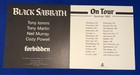 Vintage 1995 Black Sabbath Forbidden Promo 2 Sided Flat poster Tour Dates Iommi